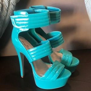Anne Michelle heels with Velcro closure
